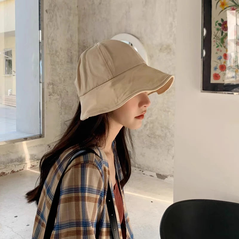 Summer Foldable Wide Brim Sun Hat – UV Protection Adjustable Beach Cap