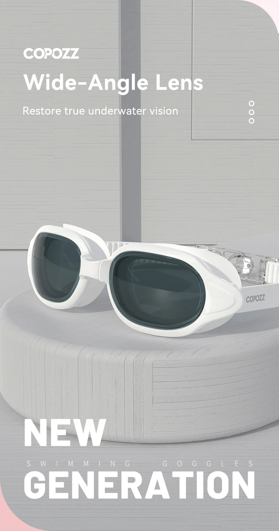 COPOZZ Professional Swimming Goggles – Anti-Fog, UV Protection Swim Glasses