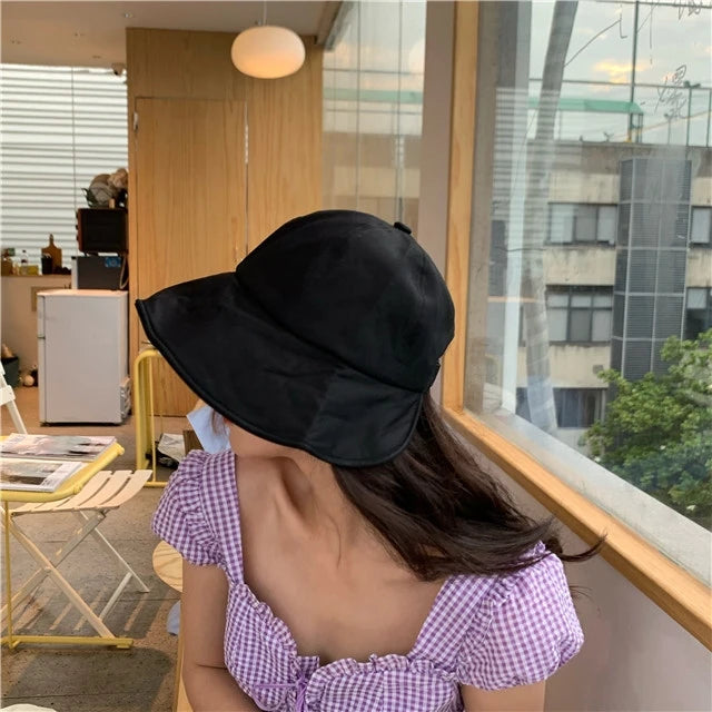 Summer Foldable Wide Brim Sun Hat – UV Protection Adjustable Beach Cap